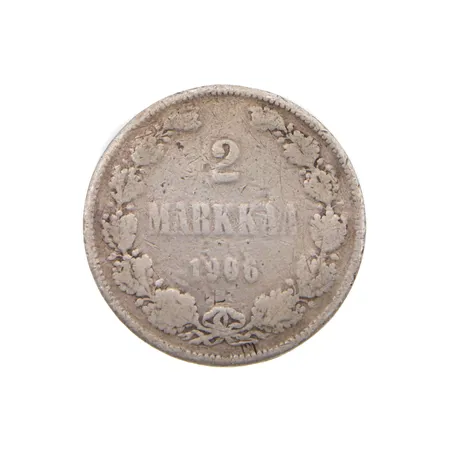 Hopearaha, 2 markkaa, 1866, 868, Paino: 10 g