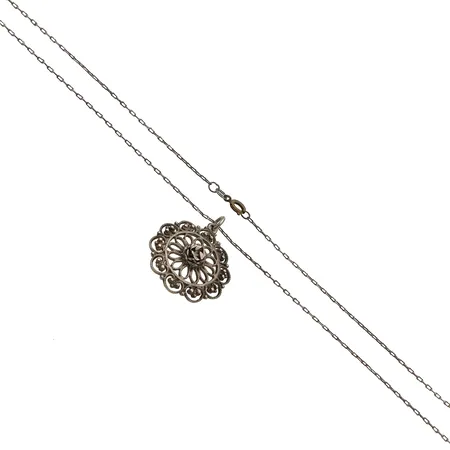 Kaulakoru, pituus 51cm, riipuksen korkeus 36mm, 925, Paino: 7,7 g