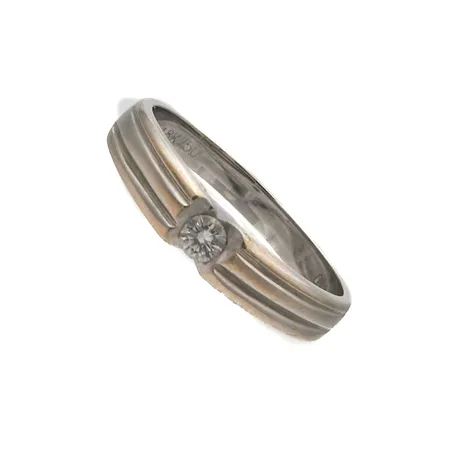 Timanttisormus 1xn.0.11ct, koko 18¼, 750, Paino: 3,1 g