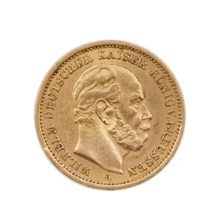 Kultaraha 20 Mark, 1875, A  Wilhelm I, 900, Paino: 7,9 g