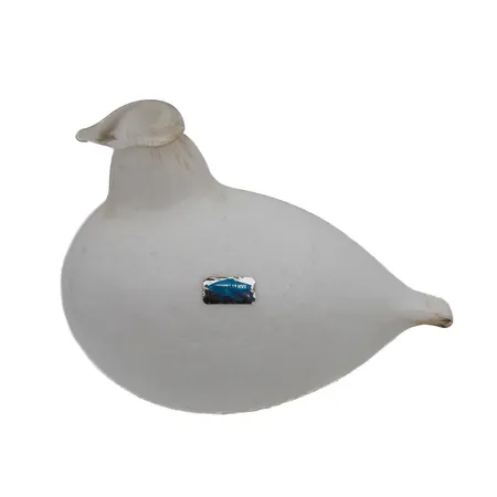 Lasilintu Iittala, Riekko, korkeus 110mm, pituus 150mm, signeeraus O. Toikka Nuutajärvi