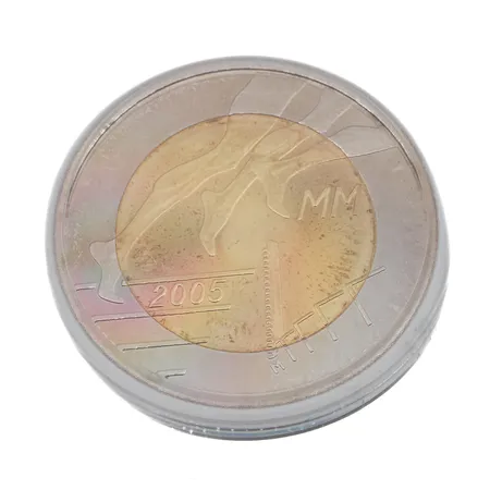 Juhlaraha, Yleisurheilun MM-kilpailut 2005, nimellisarvo 5 euroa, aitoustodistus, Cu/Ni