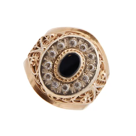 Kivisormus, koko 22, 585br, Paino: 13,6 g