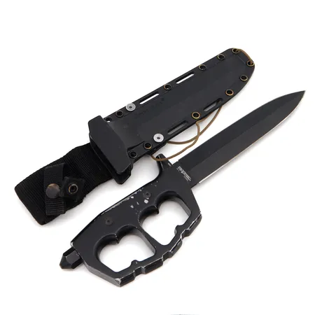 Puukko, SK-5, Cold Steel Chaos Double Edge, terän pituus 190 mm, muovituppi, käytön jälkiä
