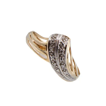 Timanttisormus 6xn.0.005ct, koko 16½, 585br, Paino: 2,3 g
