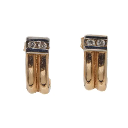 Timanttikorvakorut 4xn.0.02ct, korkeus 15mm, 585br, Paino: 3,7 g