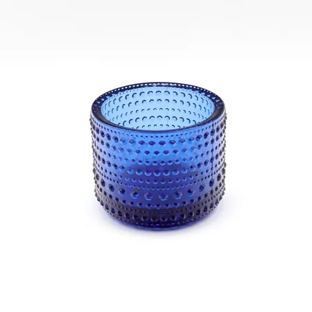 Kynttilälyhty Iittala, Kastehelmi, ult. sininen, korkeus 60mm, Ø 75mm.