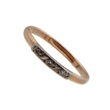 Timanttisormus 3xn.0.005ct, koko 16½, 583br, Paino: 1,5 g