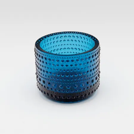 Kynttilälyhty Iittala, Kastehelmi, turkoosi, korkeus 60mm, Ø 75mm.