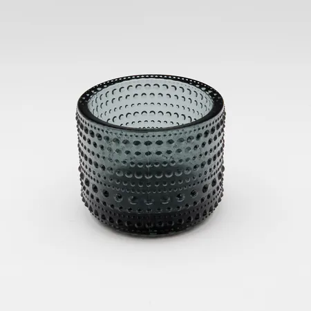 Kynttilälyhty Iittala, Kastehelmi, harmaa, korkeus 60mm, Ø 75mm.
