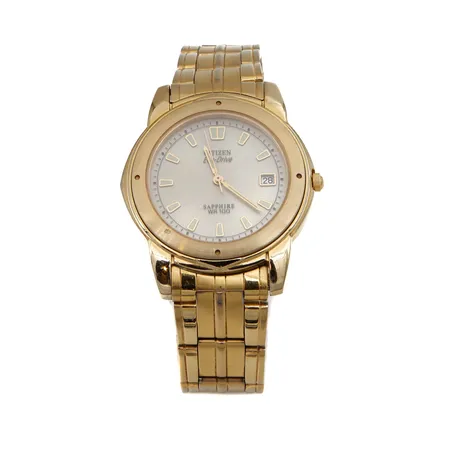 Miesten teräsrannekello Citizen Eco-Drive Saphire WR 100, pientä käytön jälkeä