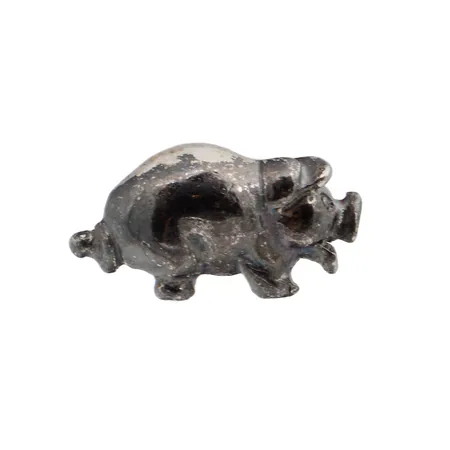 Hopeinen possu, mitat 7,5x14mm, 925, Paino: 2,9 g