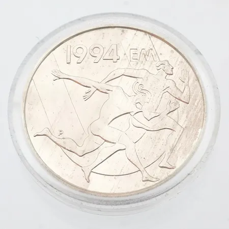 Juhlaraha, EM 1994, nimellisarvo 100 mk, 925, Paino: 24,3 g