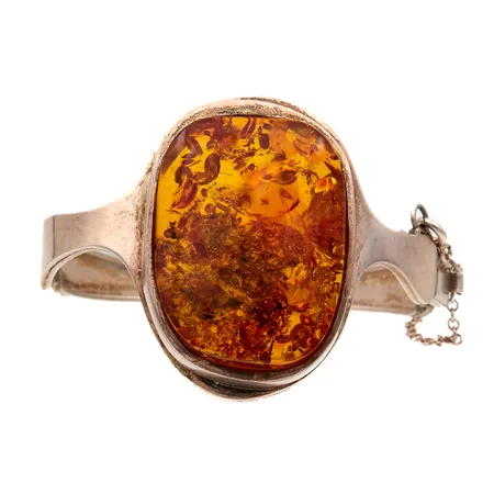 Meripihkarannekoru, Ø n.53mm, ranneketta korjattu, 925br, Paino: 43 g
