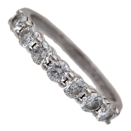 Timanttisormus 7xn.0.08ct, Tiffany & Co., kaiverrettu, koko 15¼, rasia, 950 platina,
