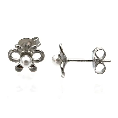 Helmikorvakorut, korkeus 6mm, 925br, Paino: 0,9 g