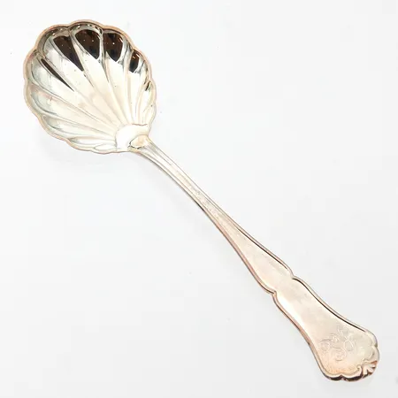 Sokerilusikka, Chippedale, kaiverrettu, pituus 115mm, 830,  Paino: 14,9 g