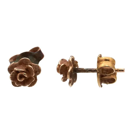 Korvakorut, toinen tausta ei kultaa, korkeus 5mm, 585br,  Paino: 0,8 g