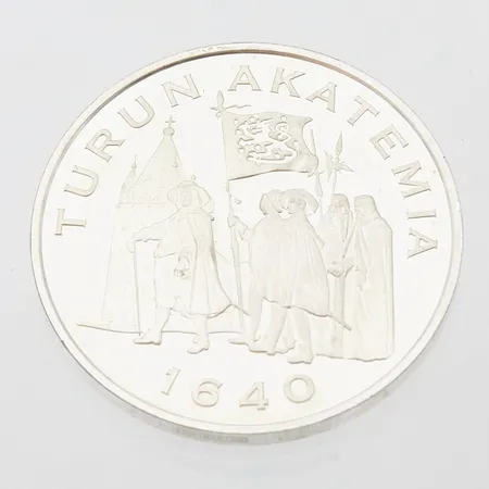Hopeamitali, Suomi, Turun akatemia 1640, 925, Paino: 26,7 g