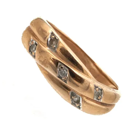Timanttisormus 5xn.0.02ct, koko 17, 585, Paino: 2,6 g