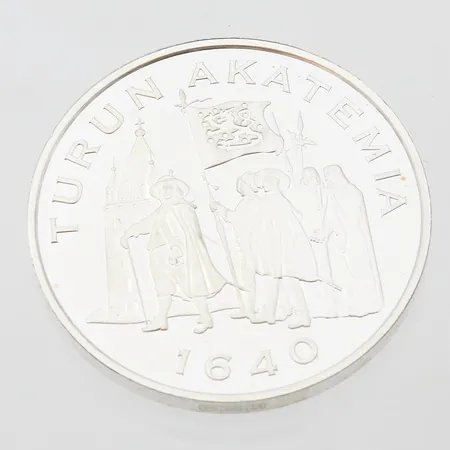 Hopeamitali, Suomi, Turun akatemia 1640, 925, Paino: 27,1 g