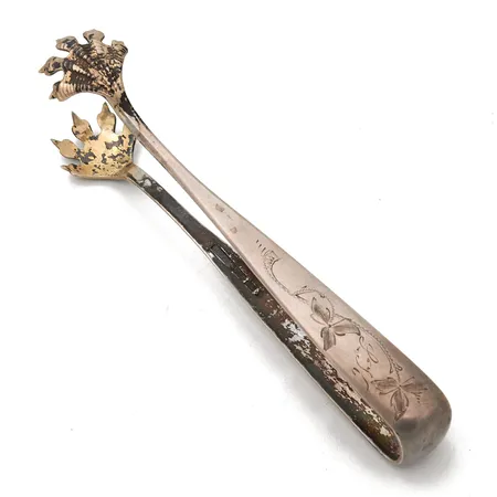 Sokeripihdit, kaiverrettu, pituus 124mm, 813h, Paino: 27,5 g