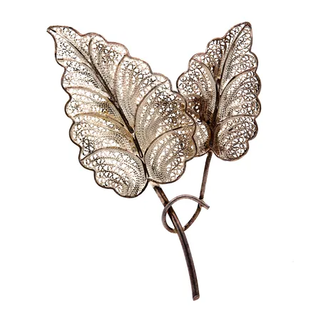 Filigraani-rintaneula, mitat 45x67mm, ei leimaa, 925, Paino: 6,9 g