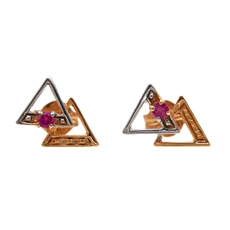 Kivikorvakorut, mitat 8x10mm, 585br, Paino: 0,8 g