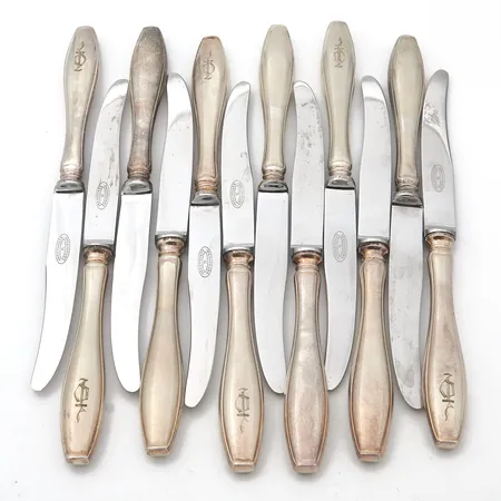 12 hedelmäveistä, kaiverrettu, pituus 169mm, 813br, Paino: 334,5 g