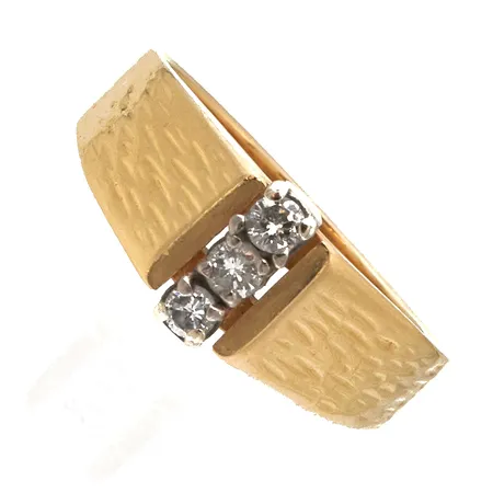 Timanttisormus 3xn.0.05ct, koko 17, 750,  Paino: 5,1 g