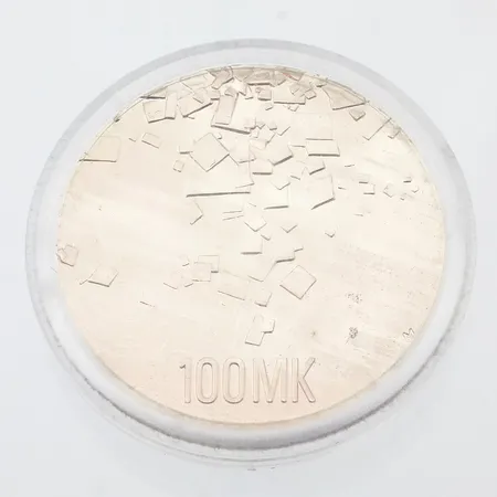 Juhlaraha, 100 Markkaa 1917-1992, Itsenäinen Suomi 75 vuotta, 925, Paino: 24 g