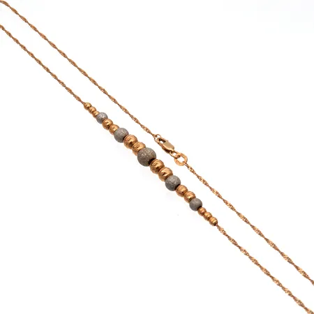 Kaulakoru, pituus 42cm, leveys 1-7mm, 585, Paino: 4,3 g