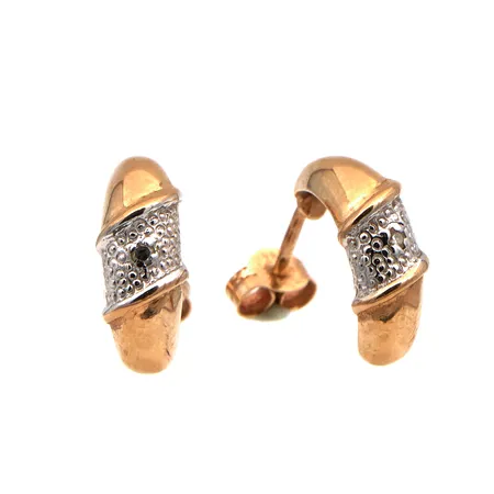 Timanttikorvakorut 2xn.0.005ct, korkeus 13mm, 585, Paino: 1,8 g