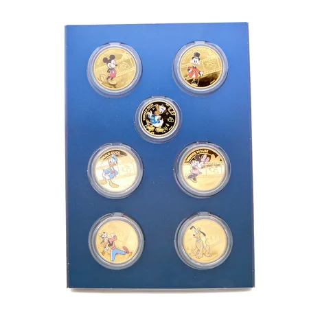 Kullattu juhlarahasarja, Disney 100 years of wonder, Monetan aitoustodistukset, kullattua metallia