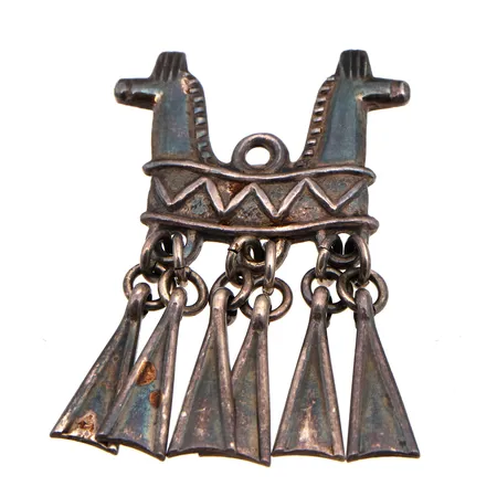 Rintaneula Kalevala, Kaksipäinen hevonen, korkeus 45mm, 916, Paino: 8,2 g