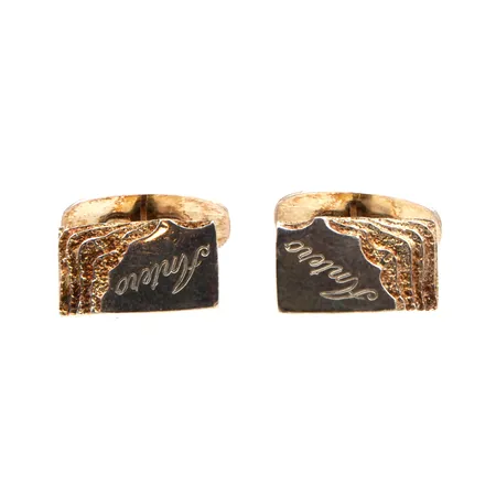 Kalvosinnapit, kaiverrettu, mitat 10x16,4mm, 925, Paino: 5,9 g