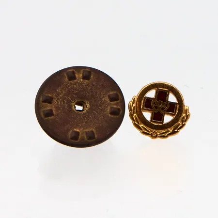 Emaloitu pinssi, Ø 8mm, nro 22914, 585br, Paino: 1,2 g
