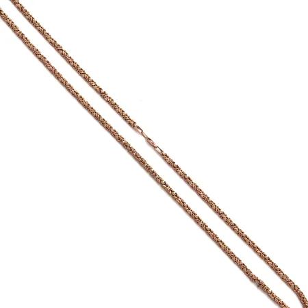 Kuningaskaulaketju, pituus 53cm, leveys 3mm, punakulta, 585, Paino: 9 g