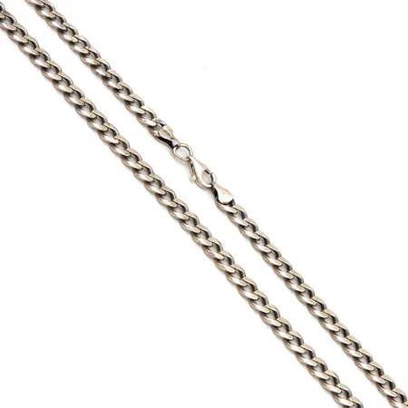 Panssarikaulaketju, leveys 6,2mm, pituus 54cm, pieniä käytön jälkiä, 925, Paino: 37,8 g
