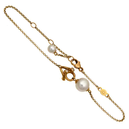 Helmirannekoru timanteilla 4xn0.01ct, Georg Jensen, "Magic", pituus 165/180/185mm, 750br, Paino: 3,5 g