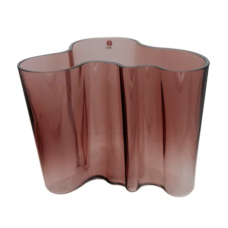 Aalto-maljakko Iittala, laser-kaiverrus Alvar Aalto Iittala, korkeus 160mm, Purppura, pohjassa siirtelynaarmuja