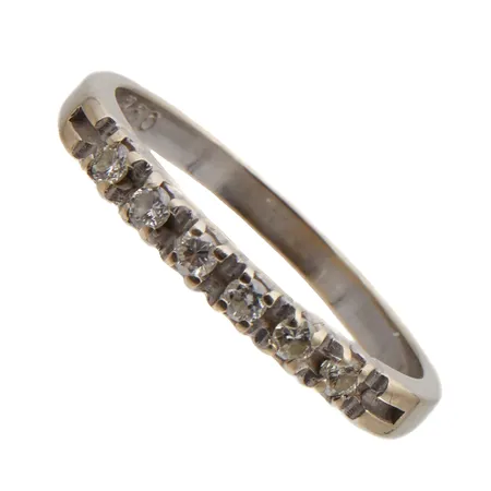 Timanttisormus 6xn.0.01ct, koko 17, 750 valkokulta, Paino: 2,3 g