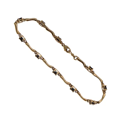 Kivirannekoru timanteilla 2xn.0.005ct, pituus 195mm, leveys 3mm, 585br, Paino: 5,6 g