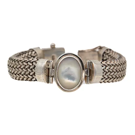 Kivirannekoru, pituus 190mm, leveys 13mm, 925br, Paino: 63,3 g