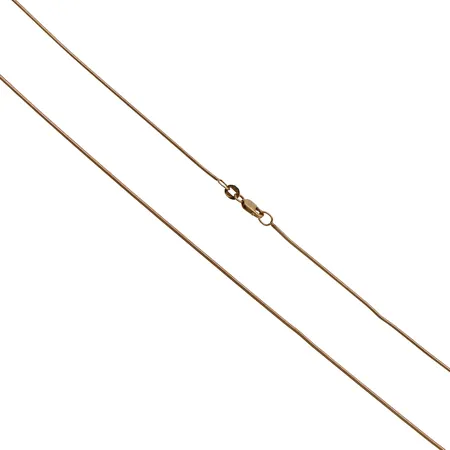 Käärmekaulaketju, pituus 45,5cm, ketjussa pieni vääntymä, 585, Paino: 5,2 g
