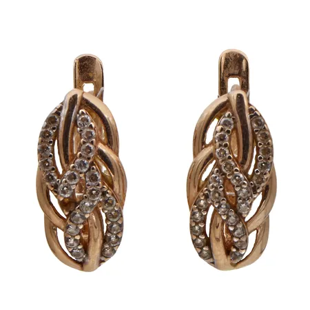 Kivikorvakorut, korkeus 17mm, 585br, Paino: 3,2 g