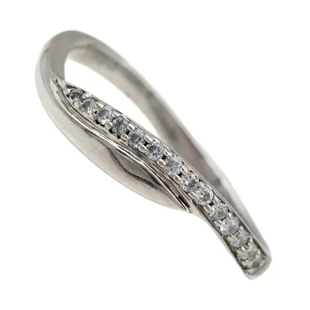 Timanttisormus 14xn.0.005ct, koko 15, 585 valkokulta, Paino: 1,5 g