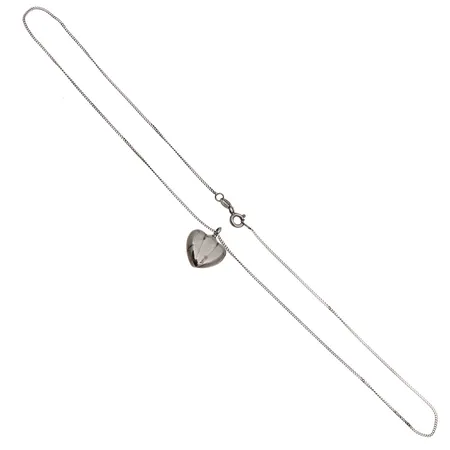 Panssarikaulaketju sydänriipuksella, Ratia Usko Toivo Rakkaus, Kultakeskus, ketjun pituus 42cm, riipuksen korkeus 18mm, 925, Paino: 3,1 g
