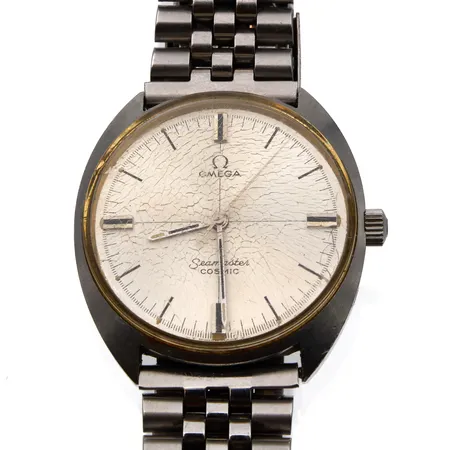 Teräsrannekello Omega, Seamaster Cosmic, automaatti, 135017 SP-TOOL 107, päivyri, Ø 35mm, pituus 185mm, käytöstä aiheutunutta kulumaa, lasi vaihdettava!