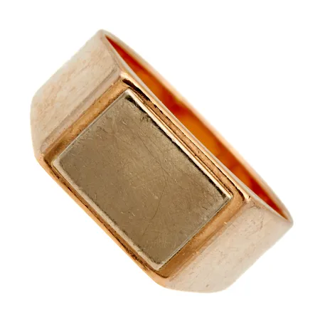 Kantasormus, kulumaa ja naarmuja, koko 19½, 585, Paino: 6,4 g